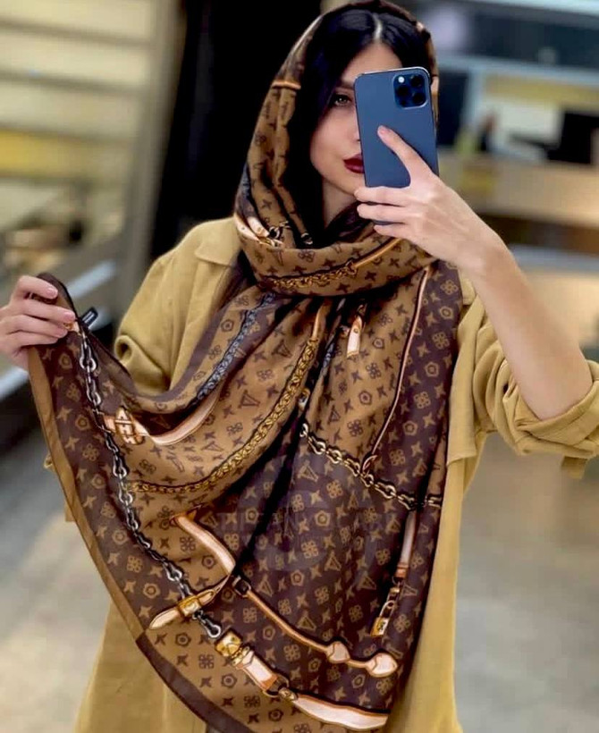 شال نخ پنبه سیااسکارف وارداتی