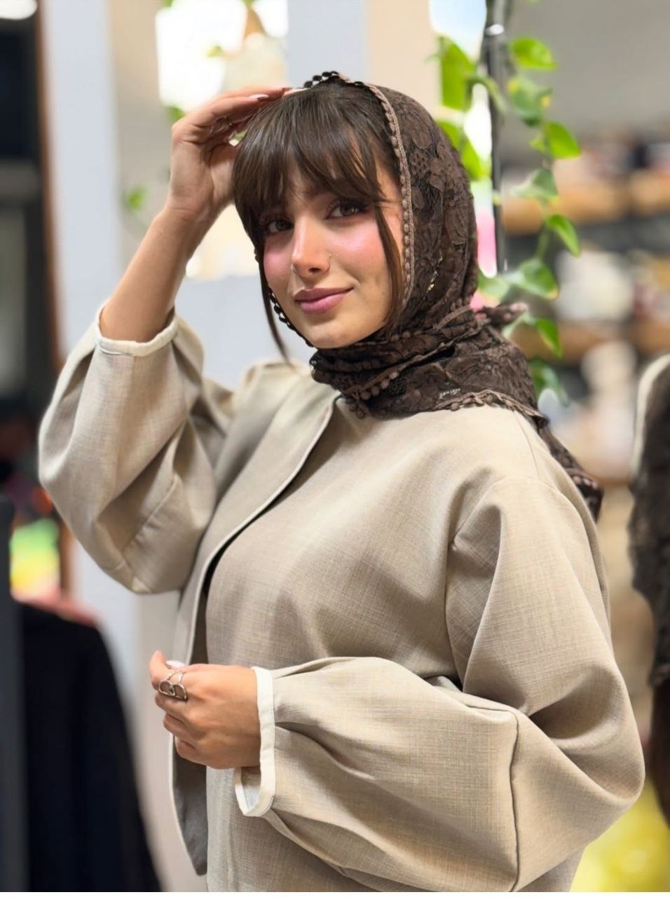مینی اسکارف مجلسی خامه دوزی