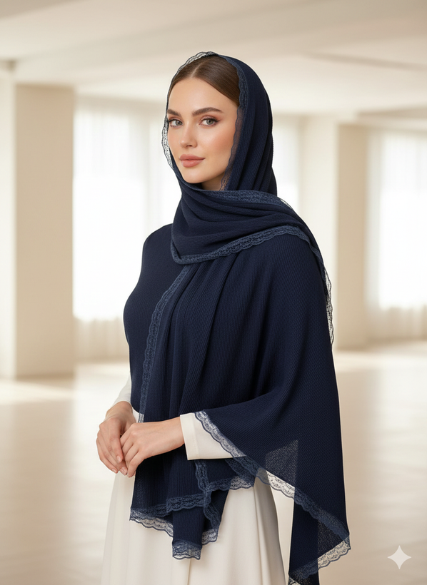 شال پلیسه برشکا دور دانتل