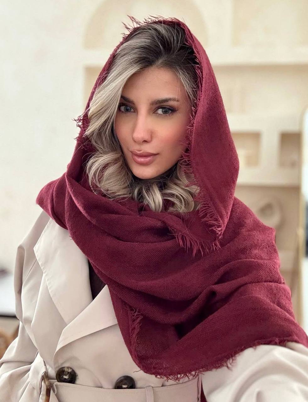 شال کنفی دور ریش وارداتی