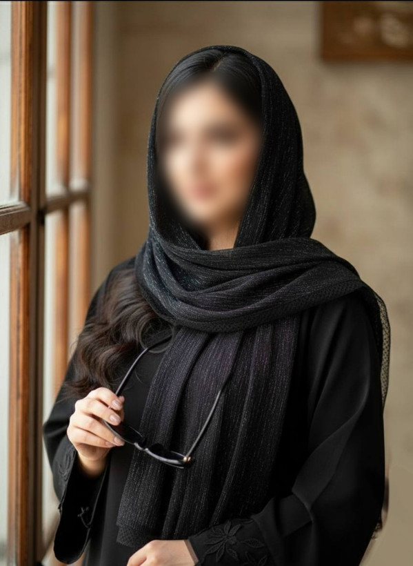 شال برشکا دور عدسی مشکی