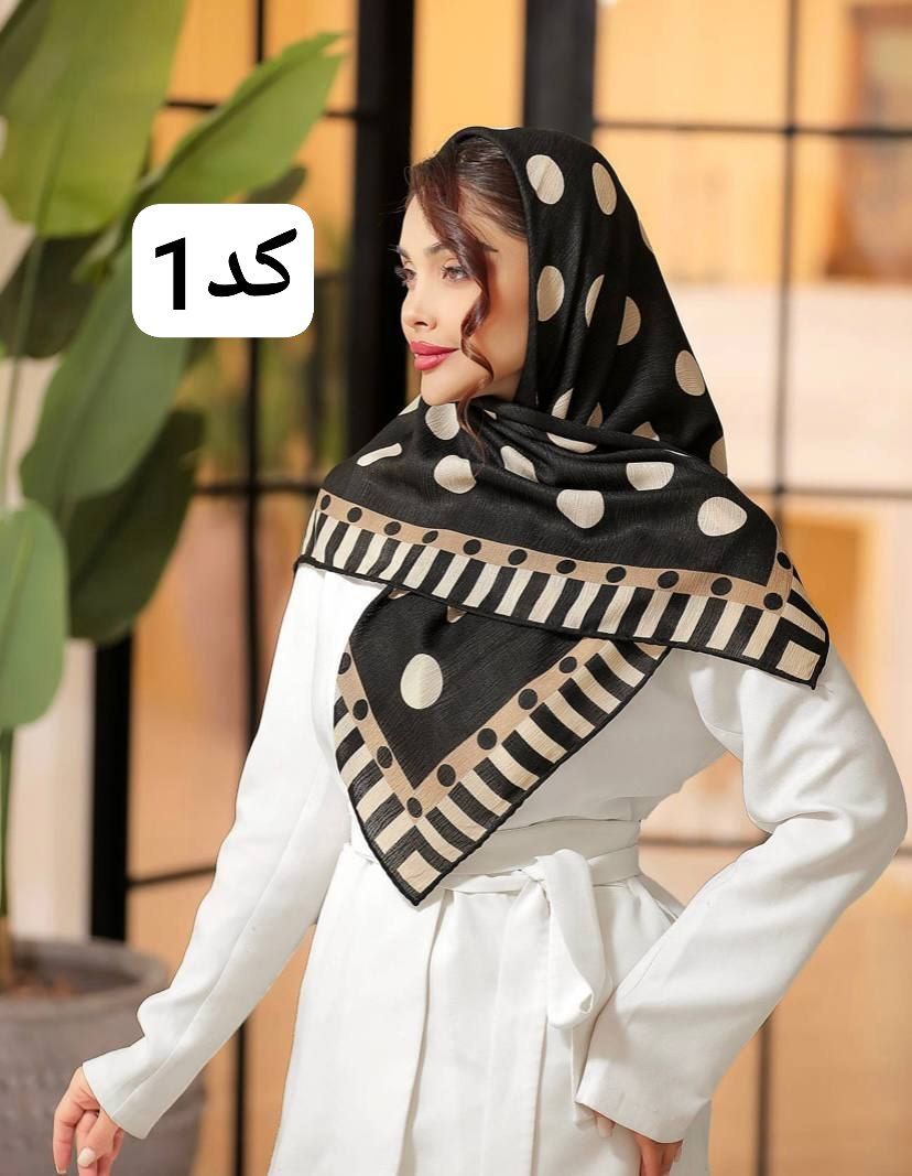 روسری پارچه نخی درختی